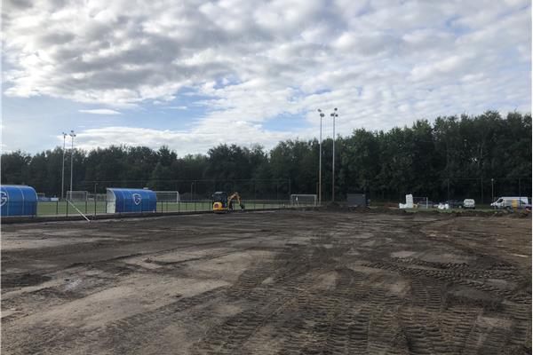 Aménagement terrein de football synthétique 4 KRC - Sportinfrabouw NV